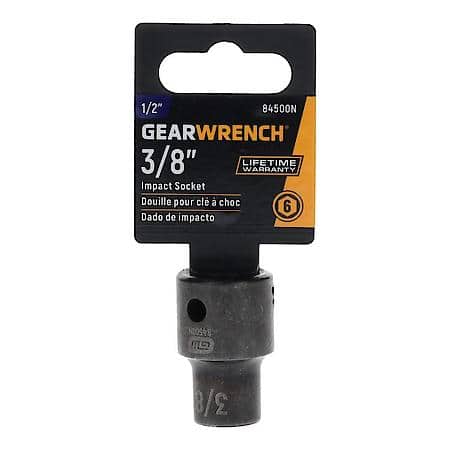 1/2" Drive 6 Point Standard Impact Sae Socket 3/8"