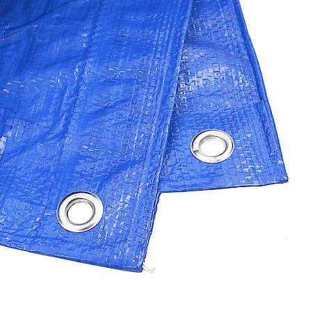 Tarp, Heavy-Duty, 10' x 20', blue, Polyethylene, Universal, 1 Pack, Waterproof, UV Treated