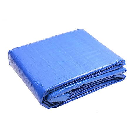 Tarp, Heavy-Duty, 10' x 20', blue, Polyethylene, Universal, 1 Pack, Waterproof, UV Treated