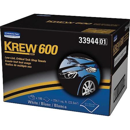 Krew* 600 Low Lint Shop Towels, 180 Count