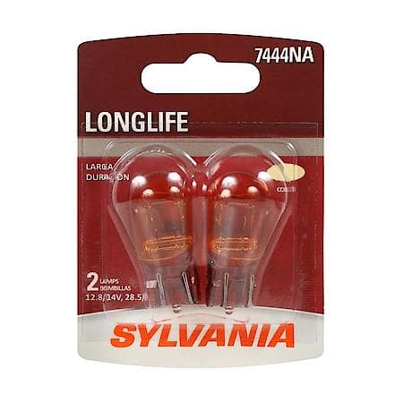 7444NA Long Life: Amber Mini Bulb, Standard Performance, 2 Pack