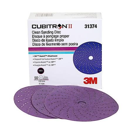 Cubitron Ii Clean Sanding Hookit Abrasive Disc, 31374, 6 In, 180+ (Sold by each)