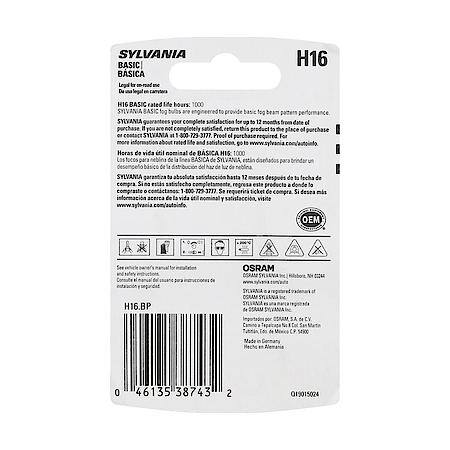 H16 Basic: Halogen Fog Bulb, Basic Performance, 1 Pack