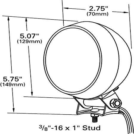 4" Round Utility Light, Hardwire, Spot with Rubber Housing, Black