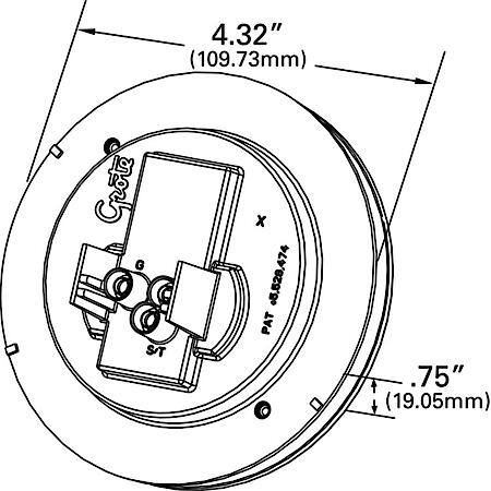Hi Count 4" LED Stop Tail Turn Light, Red with Clear Lens