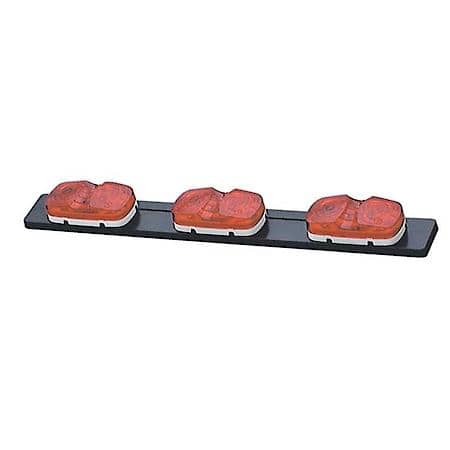 Low-Profile Bar Light, Square Corner Style, Red