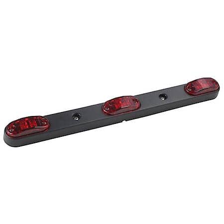 Oval LED Light Bar - 2.5", Red