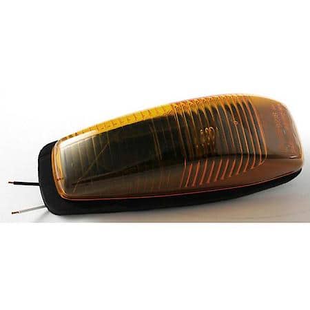 Small Aerodynamic Cab Marker Light, without Chrome Bezel, Yellow
