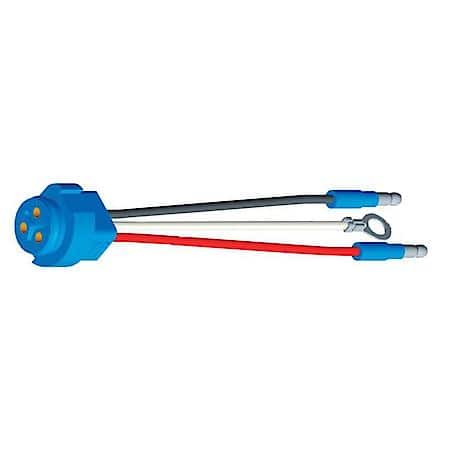 Stop Tail Turn Three-Wire Plug-In Pigtail For Male Pin Lights, 8" Long, Chassis Ground