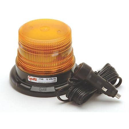 Mighty Mini LED Strobe, Magnet Mount with Cigarette Lighter Adapter, Yellow