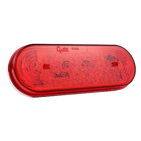 Red SuperNova LED Strobe Light - Oval lamps designed for vertical surface mount