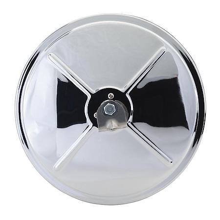 8" Round Convex Mirror - With center-mount 1/4" ball-stud - Chrome with plastic housing