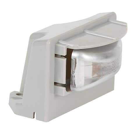 Small Rectangular License Lamp - Gray, Light & Bracket Kit (60261 + 43960)