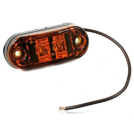 2 1/2" Oval, Clear-Marker LED Lamp Yellow, Sealed lamps provide better protection