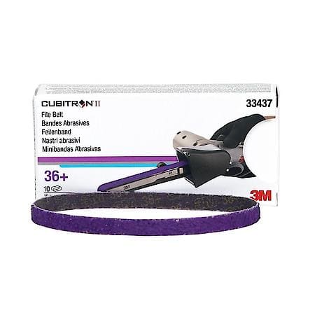 Cubitron II File Belt, 10 mm x 330 mm (3/8" x 13"), 36+ (Sold by each)