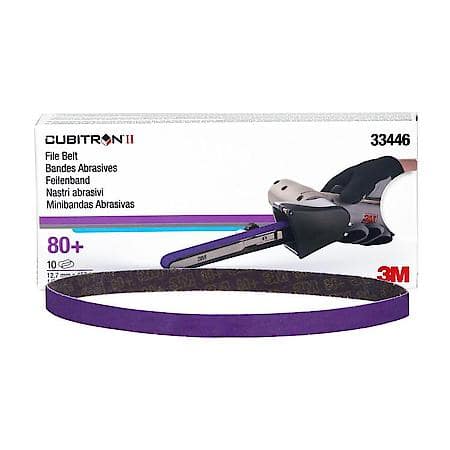 Cubitron Ii File Belt, 33446, 1/2 In X 18 In (12.7Mm X 457.2Mm), 80+ (Sold by each)