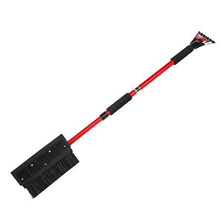 Extendable Snow Broom with Pivot, Ice Scraper, 54"