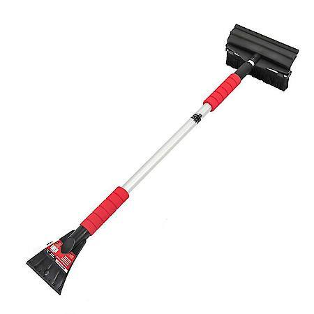 Extendable Snow Broom, Ice Scraper, Squeegee, 52"