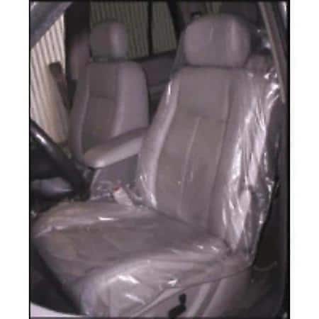 Disposible Clear Plastic Seat Covers - Full Coverage/Heavy-Duty, 125/Package