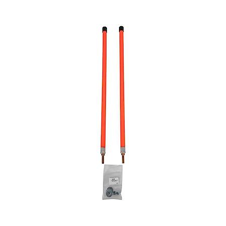 3/4 x 24 Inch Fluorescent Orange Bumper Marker Sight Rods with Hardware