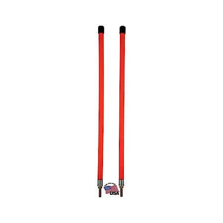 3/4 x 24 Inch Fluorescent Orange Bumper Marker Sight Rods with Hardware