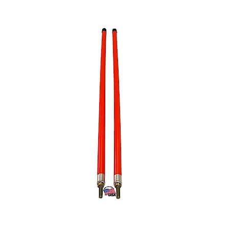 3/4 x 36 Inch Fluorescent Orange Bumper Marker Sight Rods with Hardware