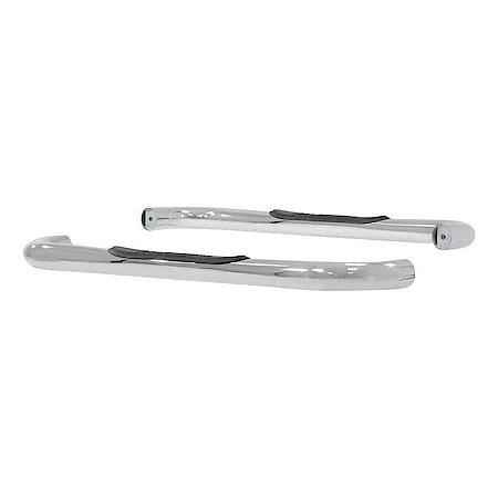 Polished Stainless Steel 3" Round Side Bars with Step Pads