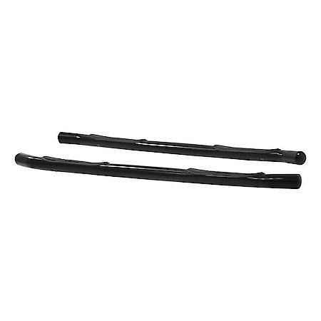 Custom 3" Round Side Bars with Non-Skid Step Pads for Exit Comfort