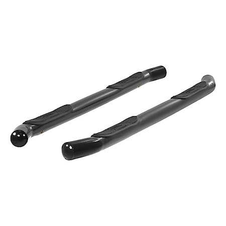 Custom 3" Round Side Bars with Non-Skid Step Pads for Exit Comfort