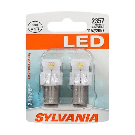 2357: White LED Mini Bulb, 2 Pack