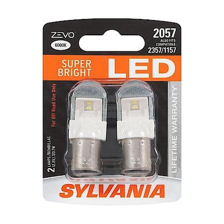 2057 ZEVO White LED Mini Light Bulb, Super Bright, 2 Pack