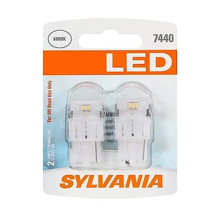 7440: White LED Mini Bulb, 2 Pack