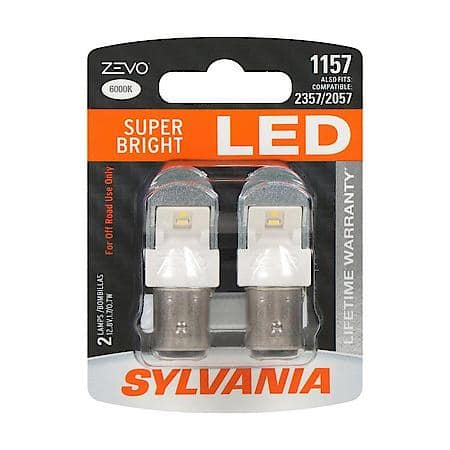 1157 ZEVO White LED Mini Light Bulb, Super Bright, 2 Pack