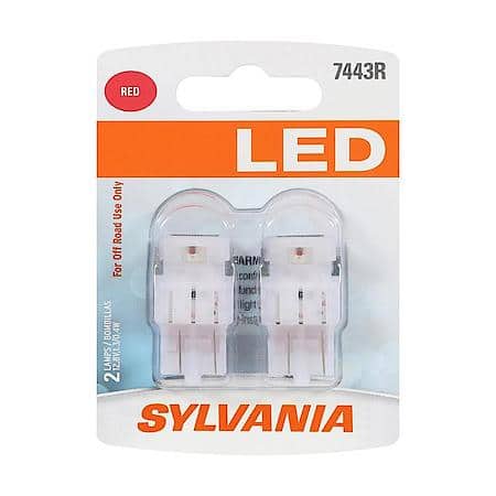 7443R: Red LED Mini Bulb, 2 Pack