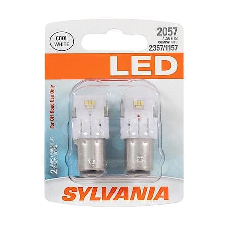 2057: White LED Mini Bulb, 2 Pack