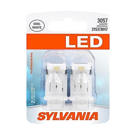 3057: White LED Mini Bulb, 2 Pack