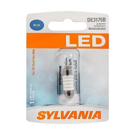 DE3175B Blue LED Mini Light Bulb, 1 Pack