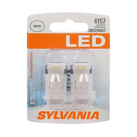 4157: White LED Mini Bulb, 2 Pack
