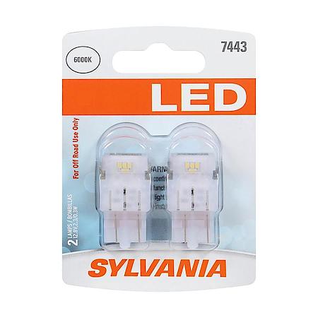 7443: White LED Mini Bulb, 2 Pack