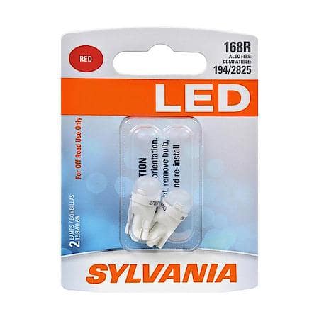 168R Red LED Mini Light Bulb, 2 Pack