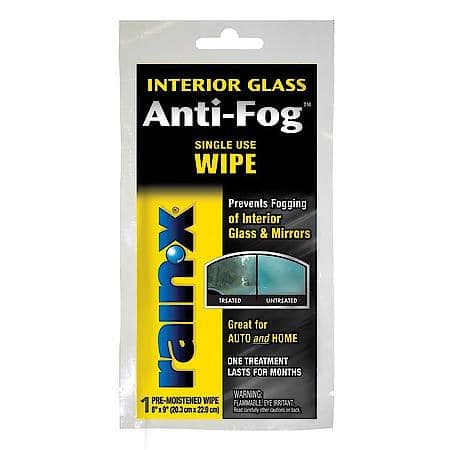 Interior Glass Anti-Fog Wipe, 8" x 9", Pack of 1