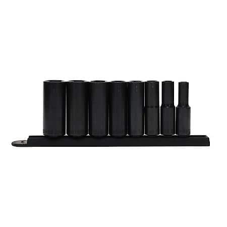 8 Piece 3/8" Drive 6 Point Deep Impact Sae Socket Set