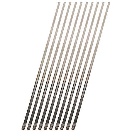 Stainless-Steel Positive Locking Ties, 7mm X 20 Inches (10-Pack)
