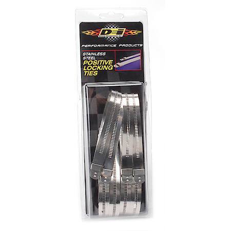 Stainless-Steel Positive Locking Ties, 12mm X 9 Inches (8-Pack)