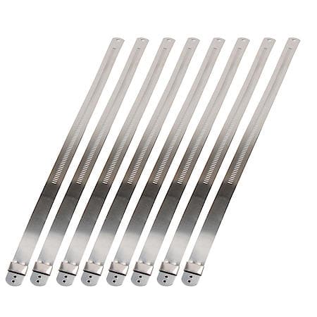 Stainless-Steel Positive Locking Ties, 12mm X 9 Inches (8-Pack)