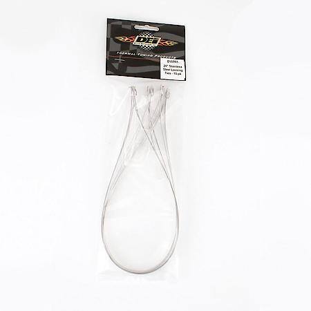 Stainless-Steel Locking Ties, 20 Inches, 10-Pack, 100Lb Tensile Strength