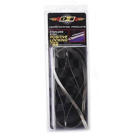 Stainless-Steel Positive Locking Ties, 12mm X 14 Inches (4-Pack)
