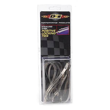 Stainless-Steel Positive Locking Ties, 7mm X 9 Inches (8-Pack)