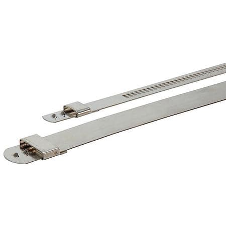 Stainless-Steel Positive Locking Ties, 7mm X 9 Inches (8-Pack)
