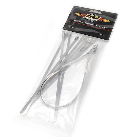 Stainless-Steel Positive Locking Ties, 8mm, 9 Inch 8-Pack & 20 Inch, 4-Pack